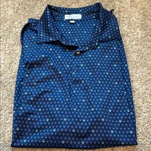 Peter Millar Summer Comfort Blue Skulls Men’s M Polo Shirt